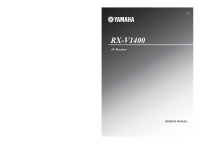 Yamaha RXV-1400 - Owners Manual 